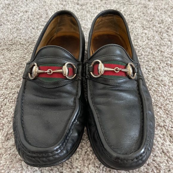 Gucci Men Black Leather Shoe Size 5